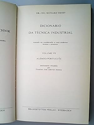 Bild des Verkufers fr Wrterbuch der industriellen Technik. Deutsch-Portugiesisch. zum Verkauf von Antiquariat Bookfarm