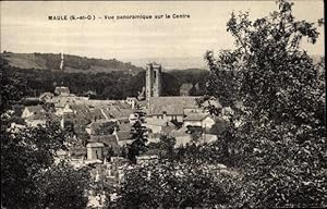 Ansichtskarte / Postkarte Maule Yvelines, Vue panoramique sur le Centre