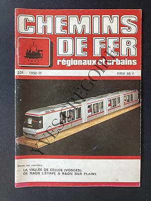 CHEMINS DE FER REGIONAUX ET URBAINS-N°231-1992-III