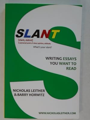 Seller image for Slant: Writing Essays You Want to Read for sale by Archives Books inc.