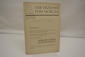 Bild des Verkufers fr Der Erzieher von Morgen, Heft 3, Frhjahr 1956 zum Verkauf von Antiquariat Wilder - Preise inkl. MwSt.
