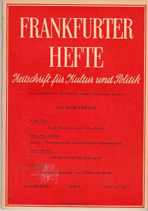 Frankfurter Hefte, 12. Jahrgang, Hefte 1-12 komplett Zeitschrift für Kultur und Politik.