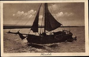 Bild des Verkufers fr Ansichtskarte / Postkarte Heimkehr, Segelboot auf dem Wasser zum Verkauf von akpool GmbH