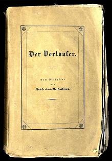 Seller image for Der Vorlufer. for sale by Antiquariat  Jrgen Fetzer