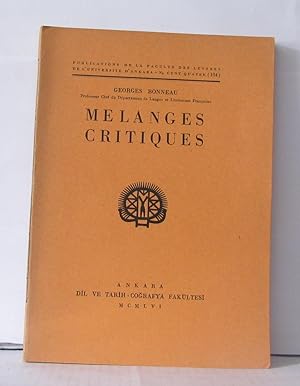 Immagine del venditore per Mlanges critiques venduto da Librairie Albert-Etienne