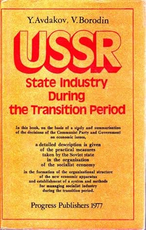 Seller image for USSR: STate Industry During the Transition Period for sale by Goulds Book Arcade, Sydney