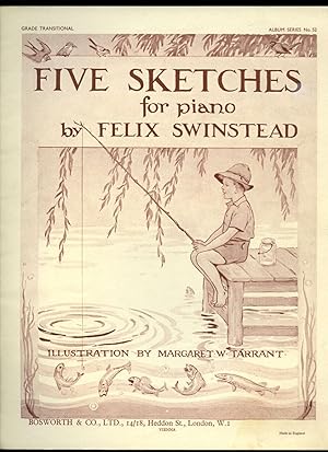 Bild des Verk�ufers f�r Five (5) Sketches for Piano Opus 31: Alla Minuetto; The Fisherman's Song; In the Cathedral; King Winter; Valse Romance | Album Series Number 52 Transitional Grade. [Vintage Piano Sheet Music] zum Verkauf von Little Stour Books PBFA Member
