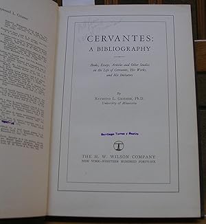 Seller image for CERVANTES, A BIBLIOGRAPHY. Books, Essays, Articles and other studies on the life of Cervantes. His works and his imitators for sale by LLIBRES del SENDERI