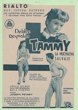 TAMMY LA MUCHACHA SALVAJE. Publicidad original de Prensa