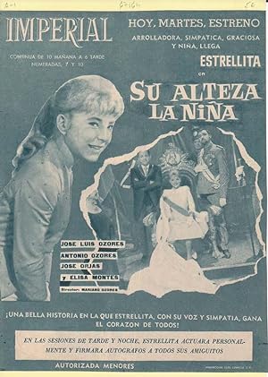 SU ALTEZA LA NIÑA. Publicidad original de Prensa - Cine Español