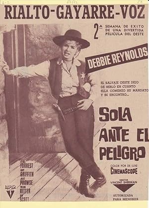 SOLA ANTE EL PELIGO. Publicidad original de Prensa
