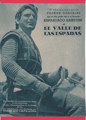 EL VALLE DE LAS ESPADAS. Publicidad original de Prensa - Cine Español