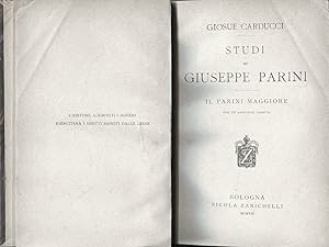 Seller image for Studi su Giuseppe Parini. Il Parini maggiore for sale by Studio Bibliografico Marini