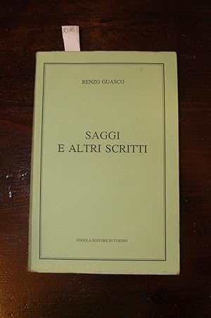 Seller image for Saggi e altri scritti. A cura di Giorgio Auneddu for sale by LIBRERIA XODO