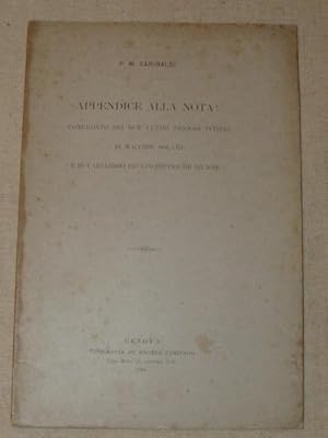 Appendice alla nota: confronto dei due ultimi periodi intieri "di macchie solari e di variazioni ...