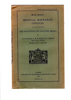 Image du vendeur pour Medical Research Council The Reaction Of Culture Media mis en vente par Gwyn Tudur Davies