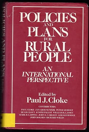 Policies & Plans For Rural People : An International Perspective