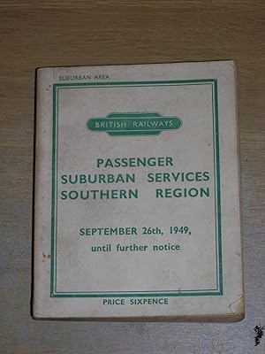 British Railway Passenger Services Southern Region September 26th 1949 Until Further Notice