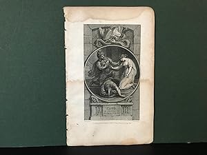Seller image for SINGLE LEAF from: Cato - A Tragedy (Original 1791 Engraving) for sale by Bookwood