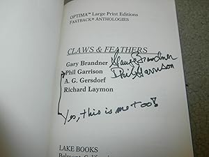 Imagen del vendedor de CLAWS & FEATHERS: US FIRST EDITION HARDCOVER SIGNED BY GARY BRANDNER a la venta por Books for Collectors