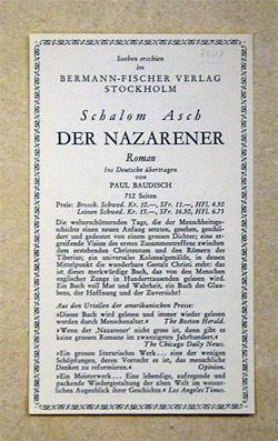 Seller image for [Waschzettel]. for sale by antiquariat peter petrej - Bibliopolium AG