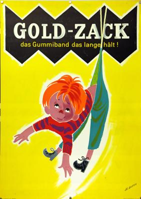 Plakat - Gold-Zack. Lithographie.