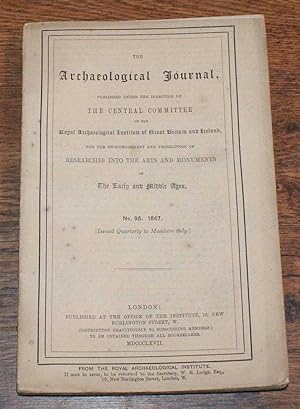 Imagen del vendedor de The Archaeological Journal No. 95, September 1867, For Researches into the Early and Middle Ages a la venta por Bailgate Books Ltd