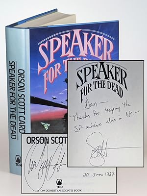 Speaker for the Dead, a superlative first printing with the author's full, dated signature and an...