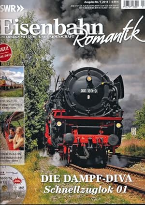 Bild des Verkufers fr SWR Eisenbahn Romantik Heft 1/2016: Die Dampf-Diva. Schnellzuglok 01 (ohne DVD!). zum Verkauf von Versandantiquariat  Rainer Wlfel