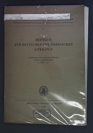 Seller image for Beitrge zur deutschen und Nordischen Literatur. Deutsche Akademie der Wissenschaften zu Berlin: 11 for sale by books4less (Versandantiquariat Petra Gros GmbH & Co. KG)
