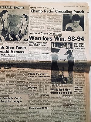 Herald: (Connecticut Newspaper): Sunday, April 1, 1956 [Sports Section - Willie Mays] [VINTAGE 1956]