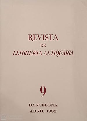 Revista de llibreria Antiquària (núm. 9, abril de 1985)