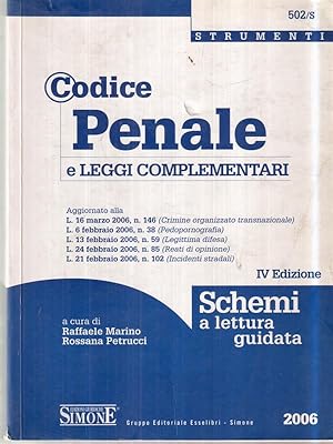 Imagen del vendedor de Codice penale e le leggi complementari. Schemi a lettura guidata a la venta por Librodifaccia