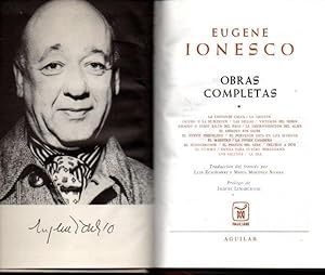 Imagen del vendedor de OBRAS COMPLETAS. LA CANTANTE CALVA. LA LECCION. JACOBO O LA SUMISION. LAS SILLAS. VICTIMAS DEL DEBER. AMADEO O COMO SALIR DEL PASO. LA IMPROVISACION DEL ALMA. EL ASESINO SIN GAJES. . a la venta por Books Never Die