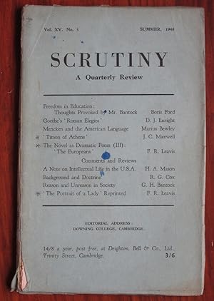 Immagine del venditore per Scrutiny, A Quarterly Review: Vol. XV No 3 Summer, 1948 venduto da C L Hawley (PBFA)