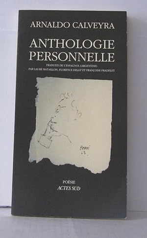 Image du vendeur pour Anthologie personnelle mis en vente par Librairie Albert-Etienne