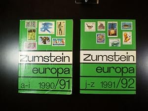 Zumstein Briefmarken-Katalog Europa. Band 1. West-Europa Andorra - Italien 1990/91. Band 2: Jugos...