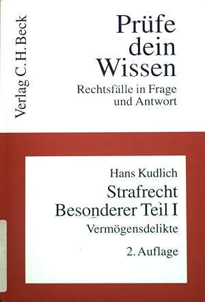 Seller image for Strafrecht: Besonderer Teil I. Vermgensdelikte / Prfe dein Wissen ; Band. 10,1 for sale by books4less (Versandantiquariat Petra Gros GmbH & Co. KG)