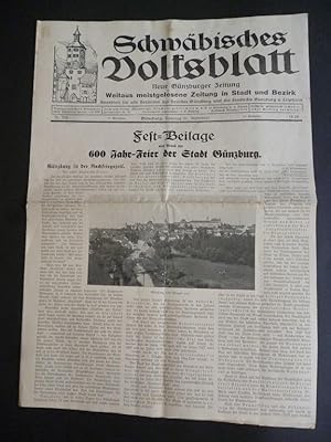 Schwäbisches Volksblatt. Neue Günzburger Zeitung. Weitaus meistgelesene Zeitung in Stadt u. Bezir...