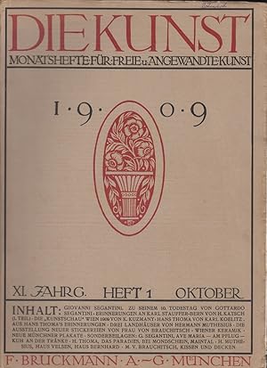Die Kunst. Monatsheft für Freie u. Angewandte Kunst. XI. Jahrg., Heft 1, Oktober 1909. Über Giova...