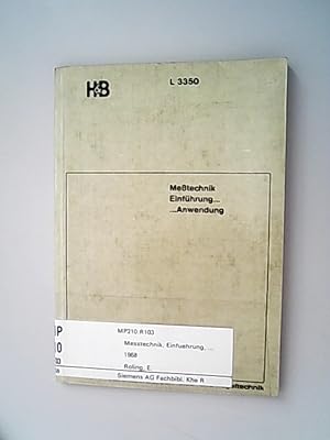 Bild des Verkufers fr Messtechnik : Einfhrung, Anwendung. zum Verkauf von Antiquariat Bookfarm