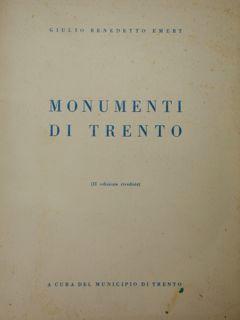 Seller image for Monumenti di Trento. for sale by EDITORIALE UMBRA SAS