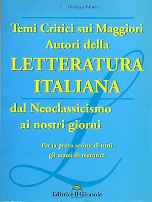 Immagine del venditore per Temi critici sui maggiori autori della letteratura italiana del '900 venduto da Librodifaccia