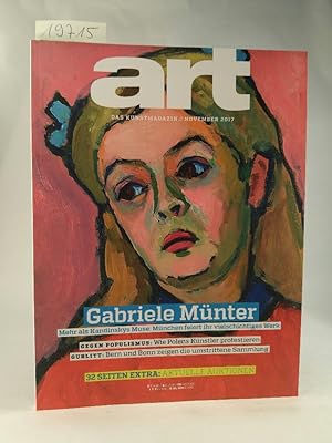 Bild des Verkufers fr Art. Das Kunstmagazin. // November, 2017 U.a.: "Gabriele Mnter: Mehr als Kandinskys Muse: Mnchen feiert ihr vielschichtiges Werk" zum Verkauf von ANTIQUARIAT Franke BRUDDENBOOKS