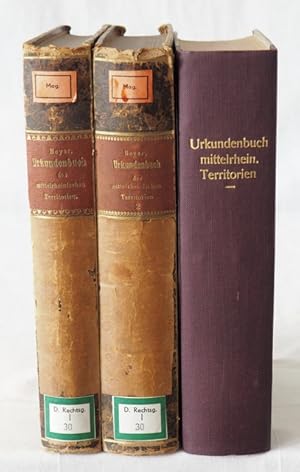 Bild des Verkufers fr Urkundenbuch zur Geschichte der, jetzt die Preussischen Regierungsbezirke Coblenz und Trier bildenden mittelrheinischen Territorien. Aus den Quellen herausgegeben u. bearb. von Heinrich Beyer sowie Leopold Eltester und Adam Goerz. zum Verkauf von Antiquariat + Verlag Klaus Breinlich