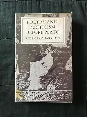 Image du vendeur pour Poetry and Criticism before Plato mis en vente par Symonds Rare Books Ltd