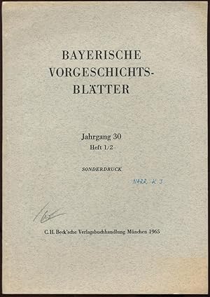 Imagen del vendedor de Die Altsteinzeitfunde aus dem Hohlenstein bei Nrdlingen [Sonderdruck aus: Bayerische Vorgeschichtsbltter, Jahrgang 30, Heft 1/2, 1965] a la venta por Antikvariat Valentinska