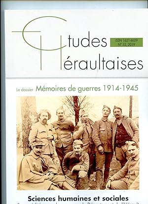ETUDES HERAULTAISES N° 52 - 2019 MÉMOIRES DE GUERRES 1914-1945