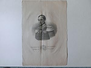 König von Preussen (1770-1840). Brustbild nach Halblinks in Uniform und mit Orden. Unterhalb der ...