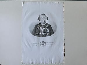 König von Preussen (1688-1740). Brustbild nach Viertelrechts in Uniform und mit Orden über dem Ha...